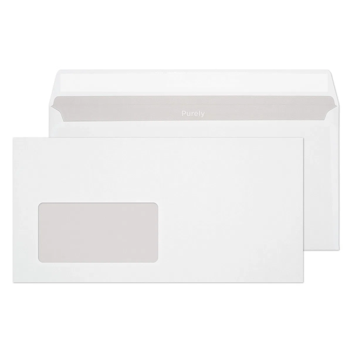 Blake Purely Everyday DL - Sobres autoadhesivos de 110 x 220 mm y 75 g/m² con ventana izquierda (22774) - Caja de 500