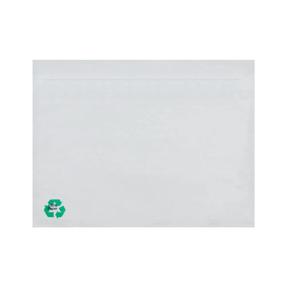 Bolsas Portadocumentos de Papel Transparente para Enviar Paquetes con Autocierre Adhesivo Fácil y Resistente. Bolsas sin Impresión para Embalaje de Correo y Envíos Seguros (500 UDS, 240 x 180 mm)