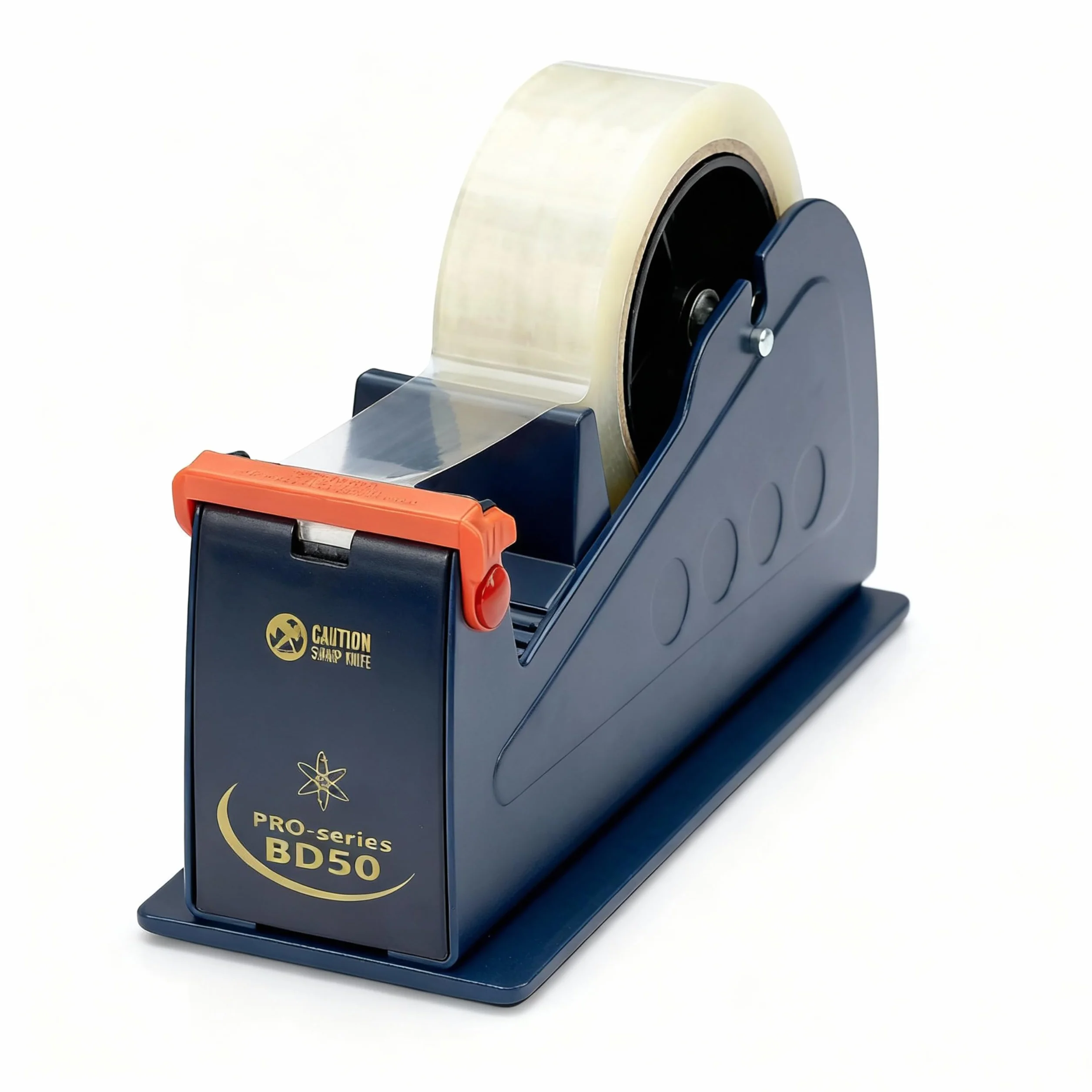 Flexo - Portarollos de sobremesa semiautomático para cinta de embalar, modelo MA99422, metal, 2 pulgadas, 1.5 pulgadas de diámetro