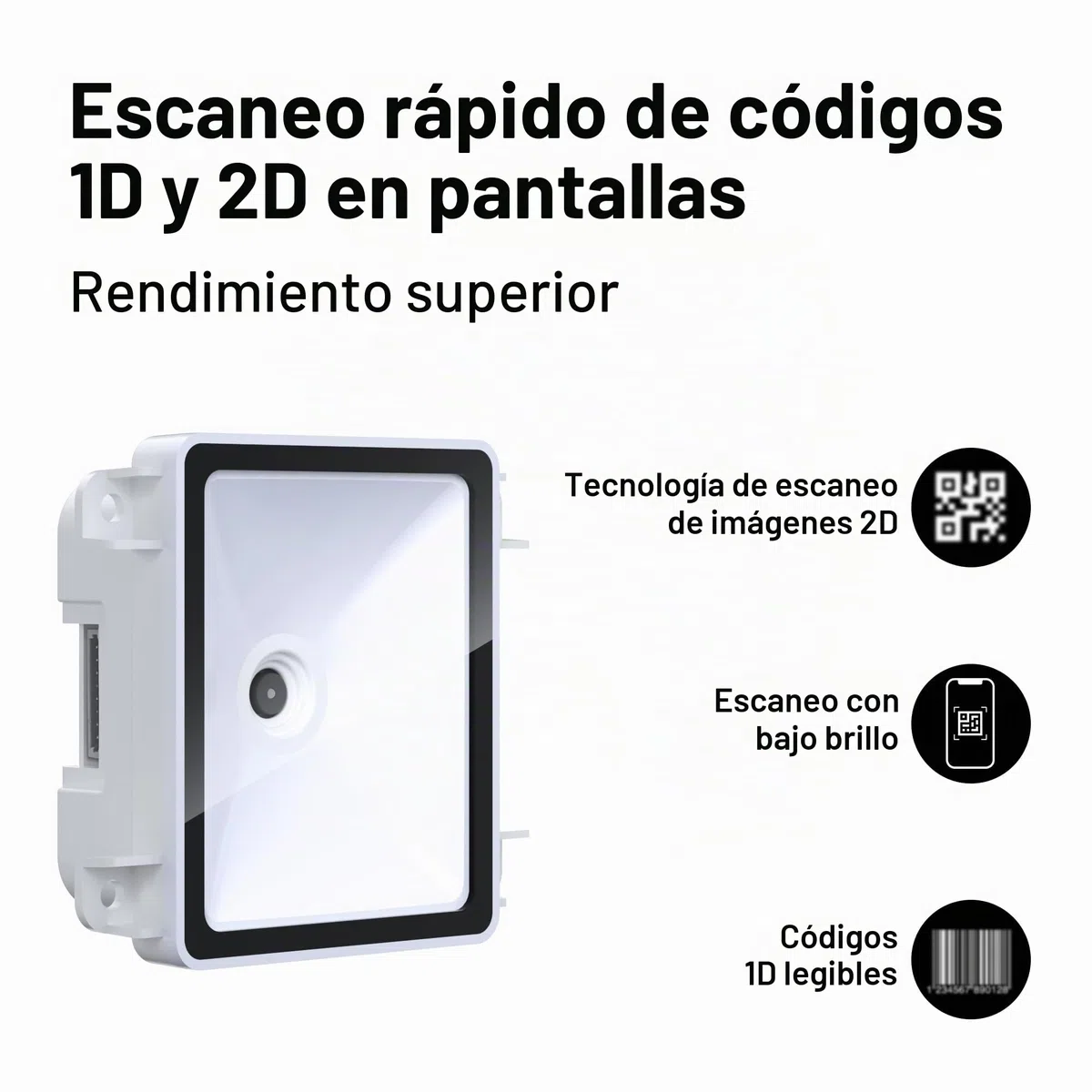 Tera 2D QR Embedded escáner de código de barras Módulo de escaneo fijo Escaneo automático 1D Mini lector de códigos de barras 3100