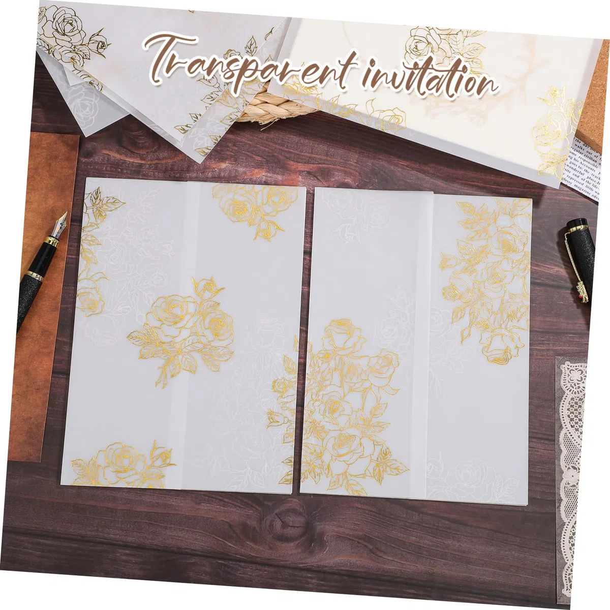DOITOOL 50piezas Sobres Para Invitación Fundas Para Sobres Transparentes Para Invitaciones