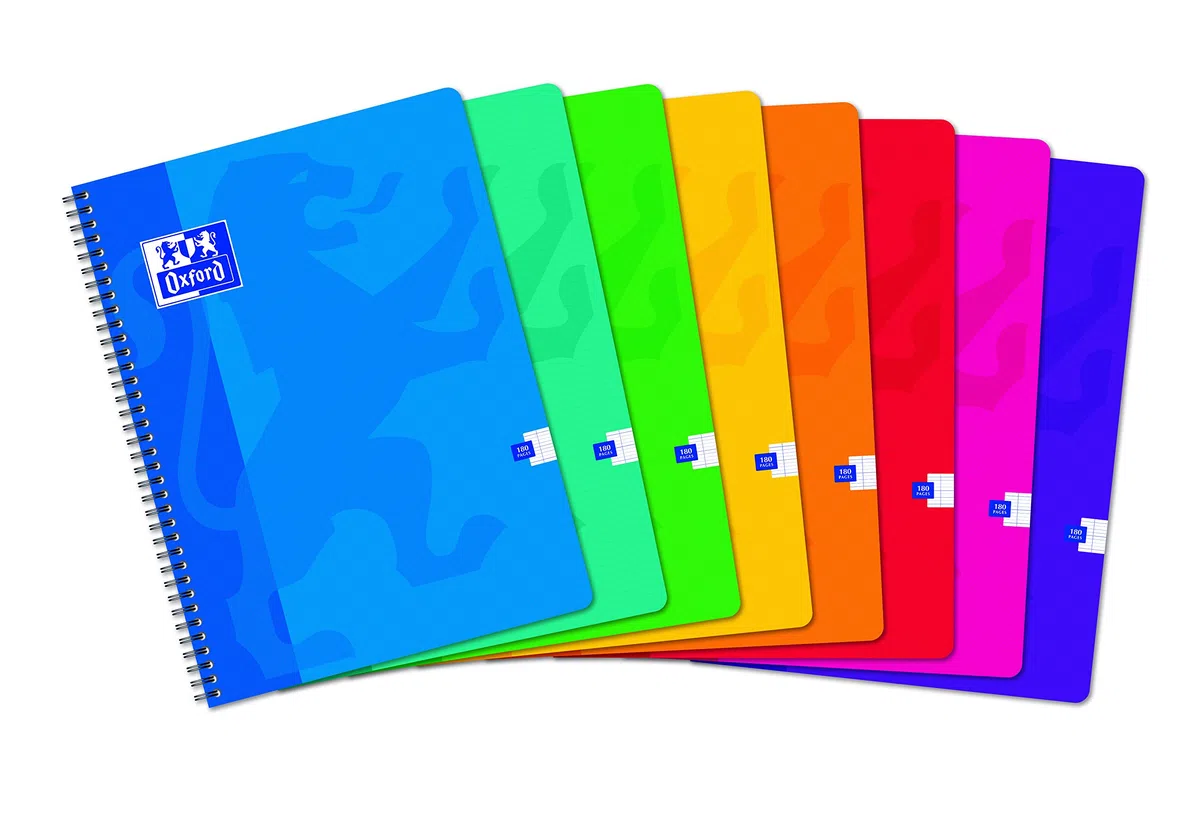 Oxford 100104752 - Cuaderno, cuadriculado, 24 x 32 cm, 180 páginas, paquete de 5