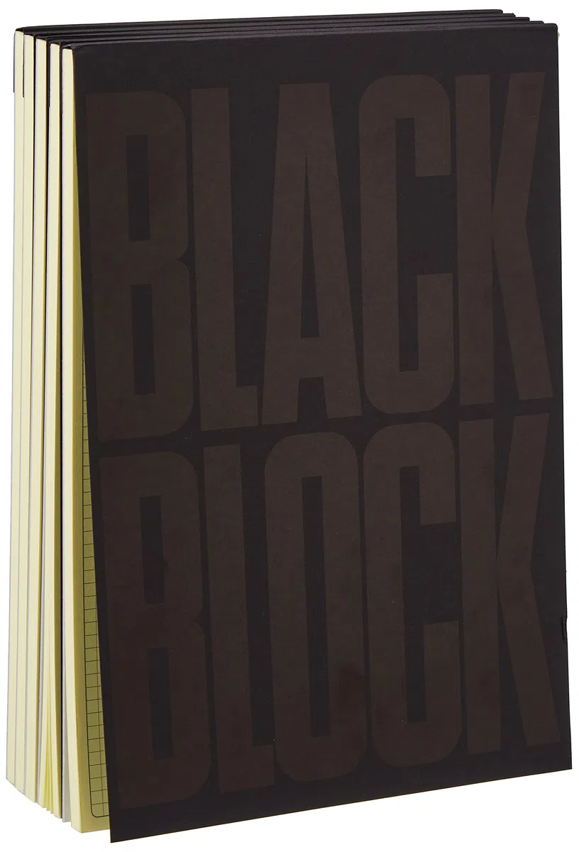 Exacompta - Carnet black block 29,7x21cm, paquete de 5 unidades