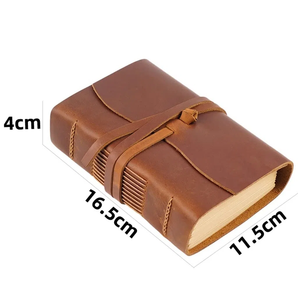 TOBILE Cuaderno de tapa de cuero grueso Cuaderno de bocetos Cuaderno hecho a mano Papelería de oficina (Color : B)