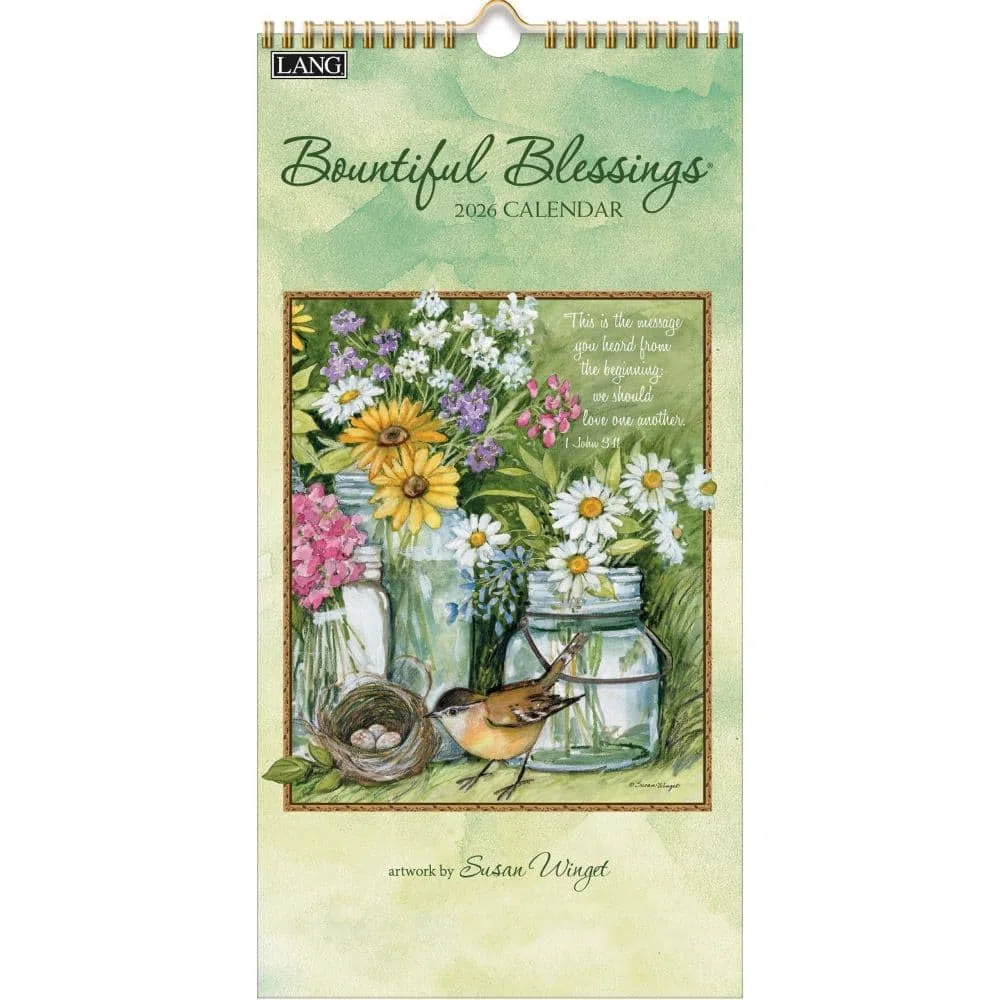 Lang, Bountiful Blessings - Calendario de pared vertical 2026