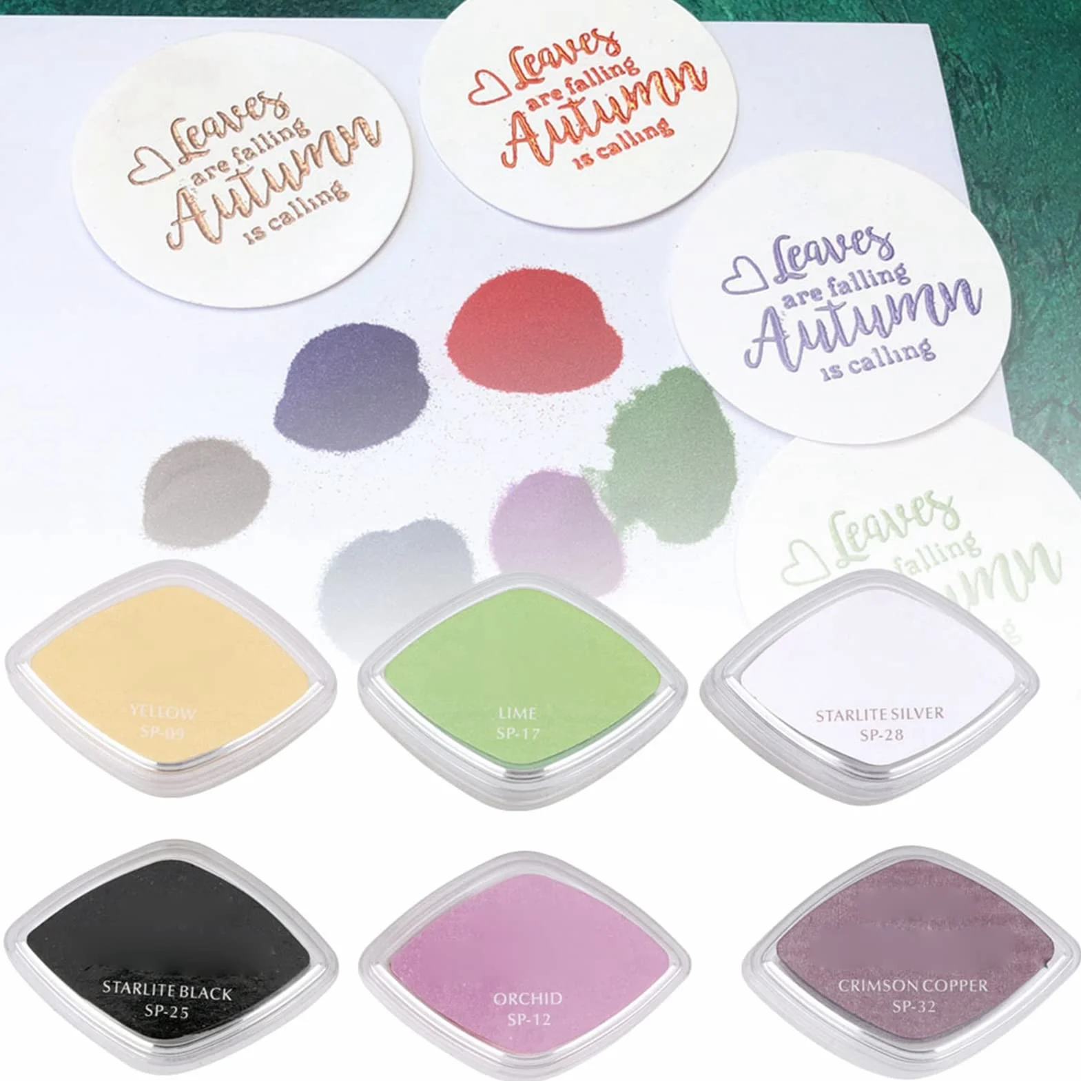 ANKROYU Almohadilla de tinta de 6 colores, almohadillas para sellos de tinta, almohadilla para sellos manual de bricolaje, sello de tinta para manualidades