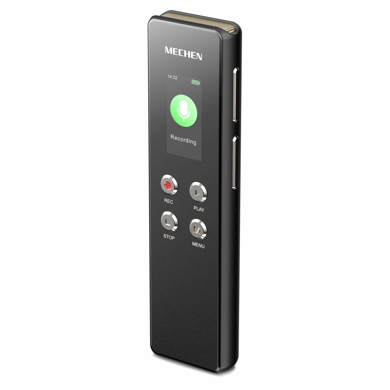 MECHEN V01 - Grabadora de Voz de 128 GB, Grabación con un Solo Toque, Protección con Contraseña, Reducción Automática del Ruido, para Entrevistas, Clases, Reuniones (128, GB)