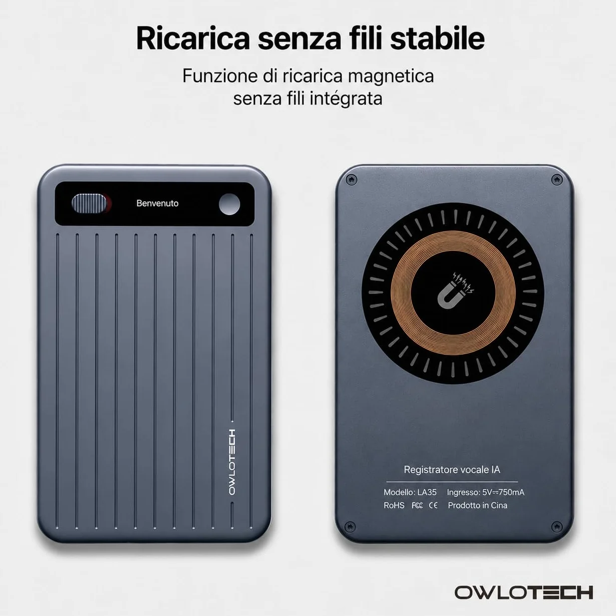 Grabadora de Voz Digital Magnus IA 64GB Transcripción Automática Traducción Mapas Mentales Bluetooth 85h Autonomía