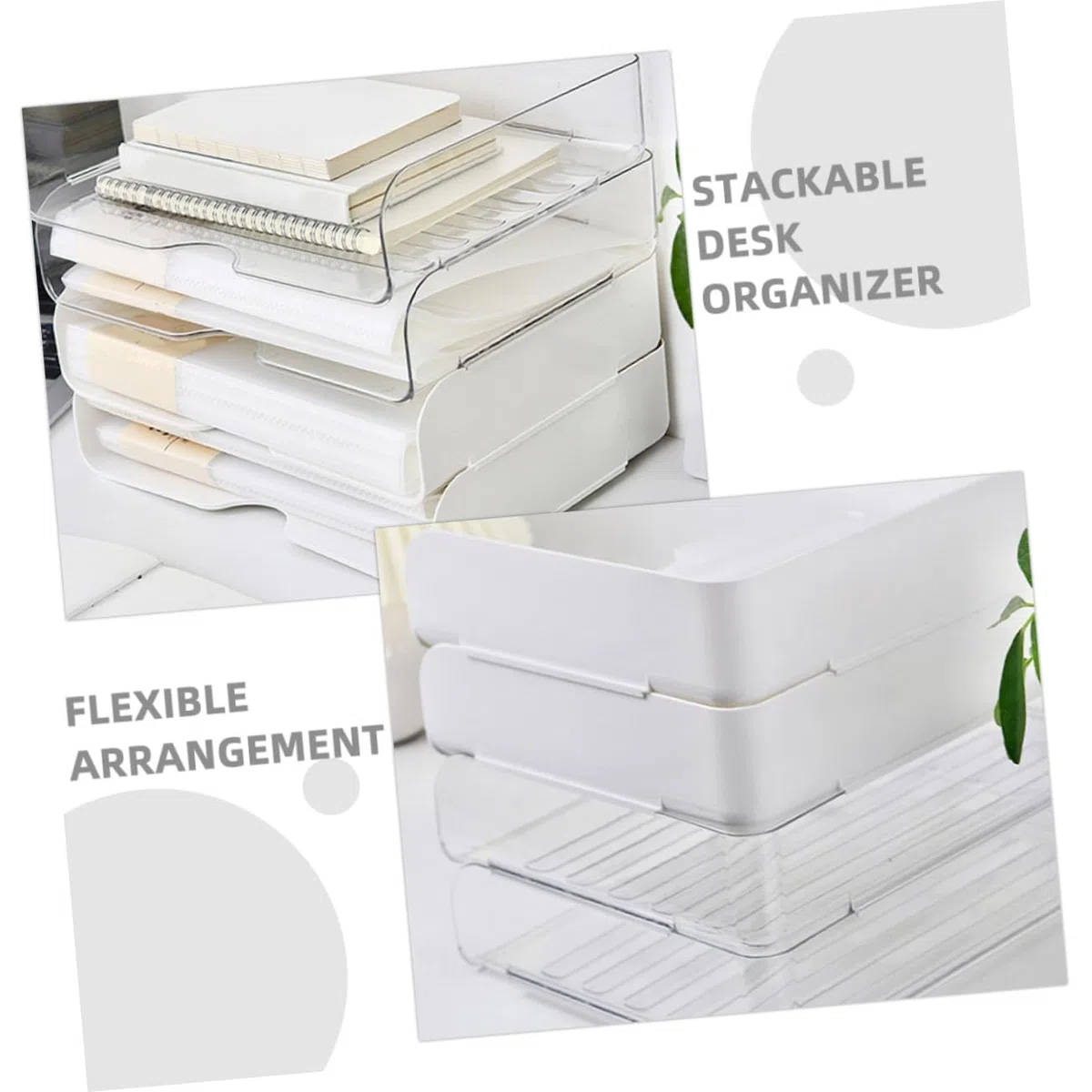4piezas Clasificador De Papel Organizador De Escritorio Bandeja Para Documentos Organizador De Documentos Bandeja Para Archivos Transparente Para Oficina