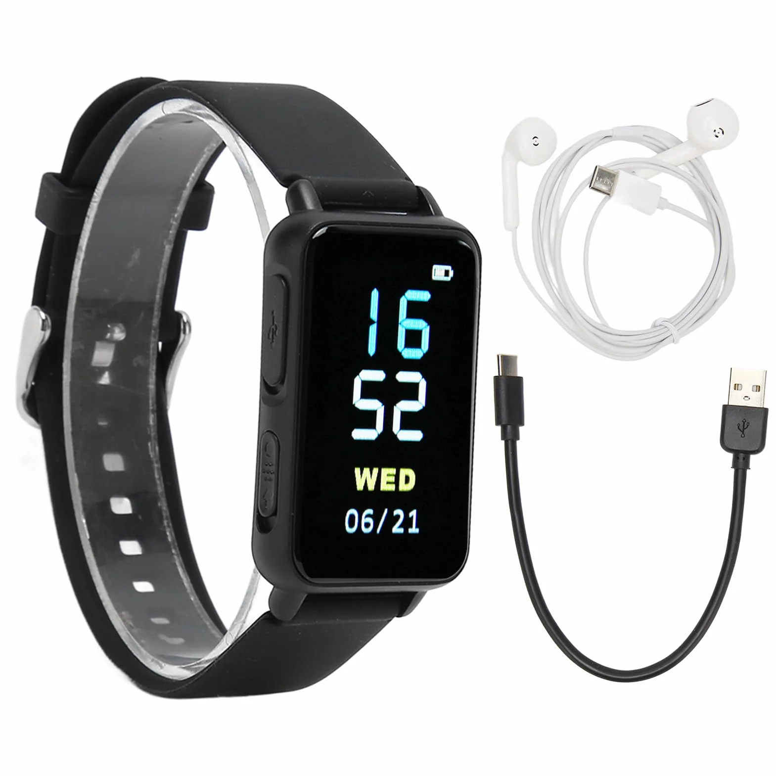 Reloj con Grabadora de Voz, 50 Horas de Grabación Continua, Dispositivo de Audio MP3 (4g)