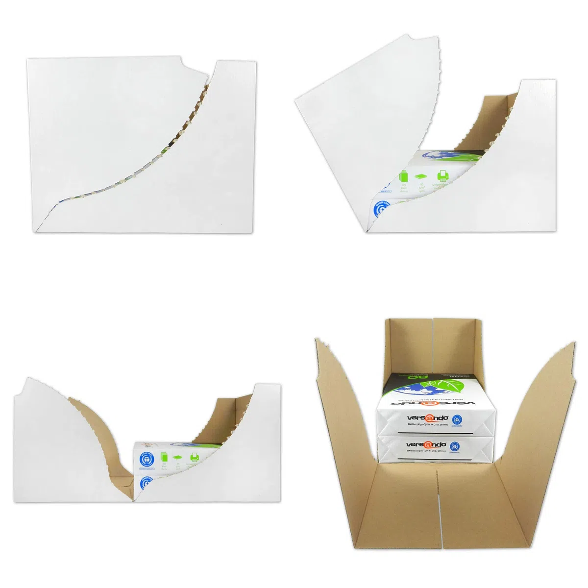versando 2.500 hojas de papel reciclado DIN A4 EcoWhite 80g papel de copia | Papel de impresora Eco alta blancura ISO 90 - Certificado Ángel Azul - Papel ecológico