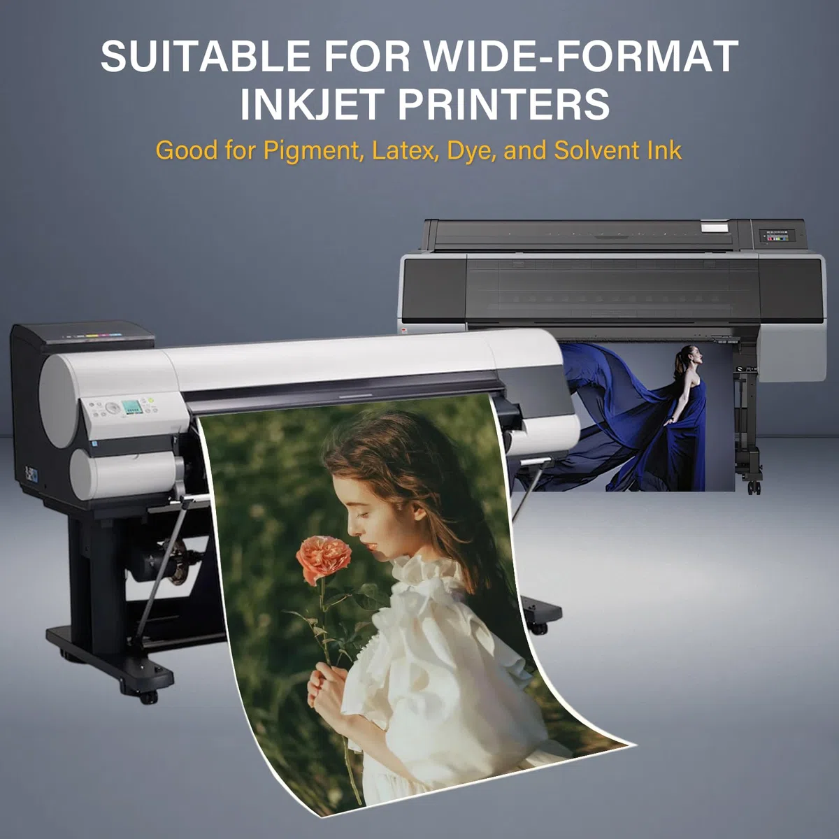 1 rollo de papel fotográfico brillante RC de alta calidad de 24 pulgadas x 100 pies de ancho. Nueva actualización, capa recubierta de resina en la parte posterior, más duradero e