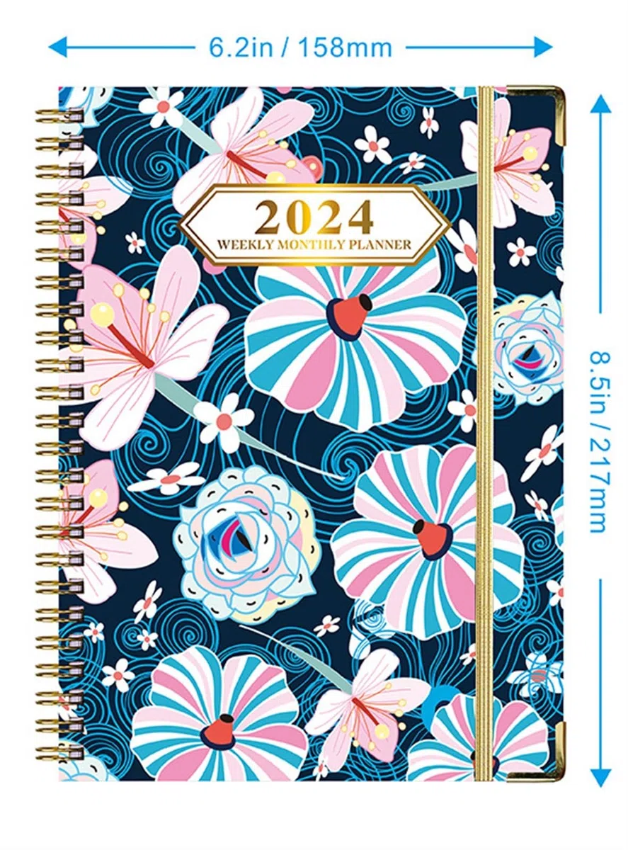 Calendarios De Pared 2024 Planificador Mensual 2024, Calendario De Bolsillo Mensual Perfecto Para La Escuela, La Oficina Y El Hogar Calendario De Sobremesa (Color : F, Size : 2pcs)