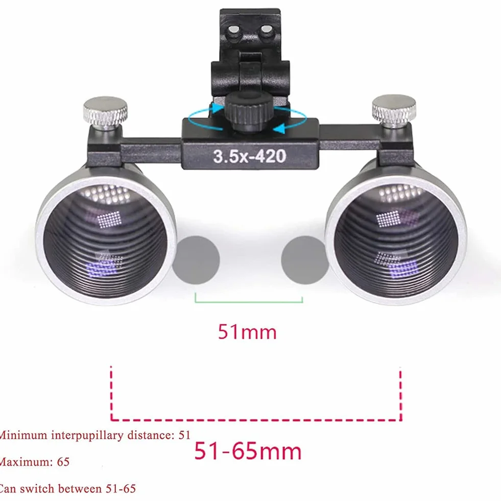 Gafas Lupa Con Luz Led Dentista, Gafas Aumento Con Luz Recargables, Lupas Dentales Kit Suturas Quirurgicas, Con Luz Para Modelismo,Reparaciones,Pegar Piezas Pequeñas,Joyería Y R(Size:2.5X,Color:Negro)