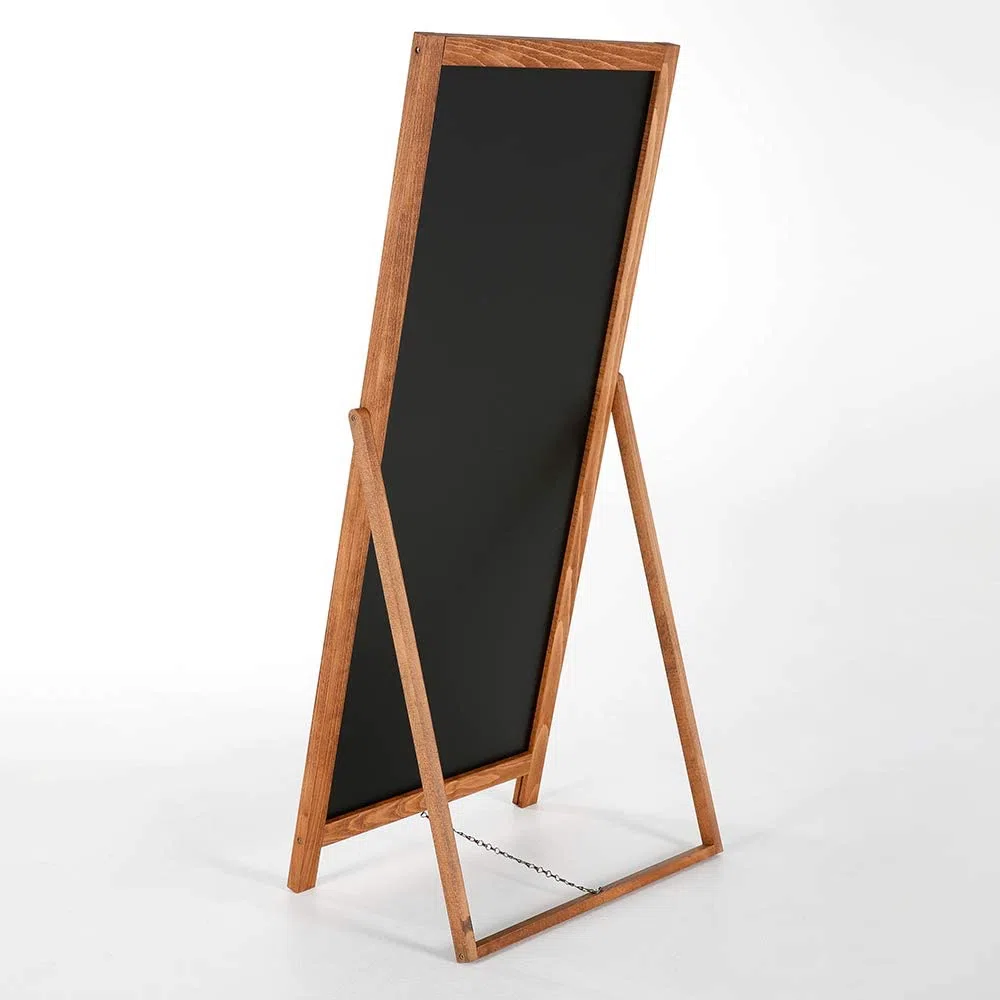 cabde madera vintage para clientes Escaparate de madera | Escaparate publicitario con carteles de madera maciza de haya certificada | Superficie de escritura 44 x 102 cm