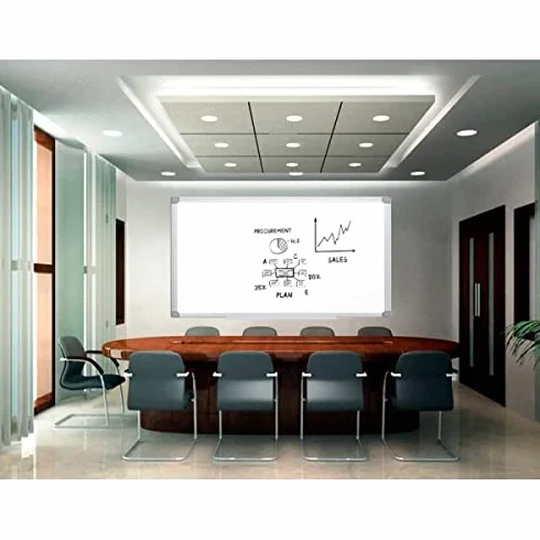 Q-Connect Pizarra Blanca Melamina Marco De Aluminio 180 x 90 Cm