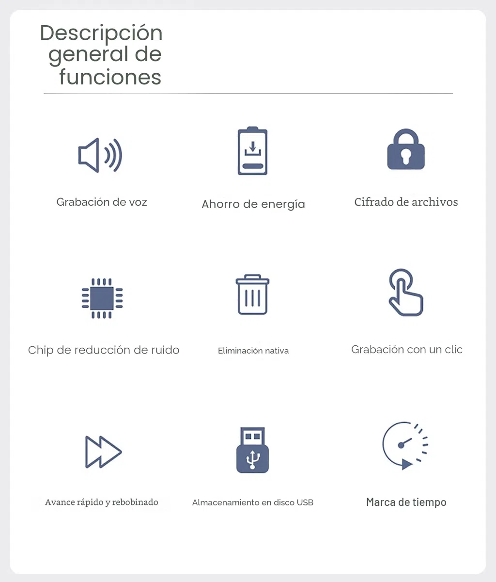 WANGCL grabadora de voz mini colgante, grabadora de audio activada digital profesional, 60 horas de espera, USB 8 GB con cancelación de ruido