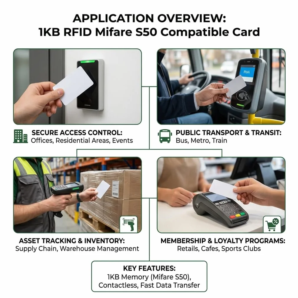 FONGWAH Tarjetas RFID IC FM1108, totalmente compatibles con tarjetas Classic 1K M1 S50 de 13,56 MHz conforme a la norma ISO14443A (200)