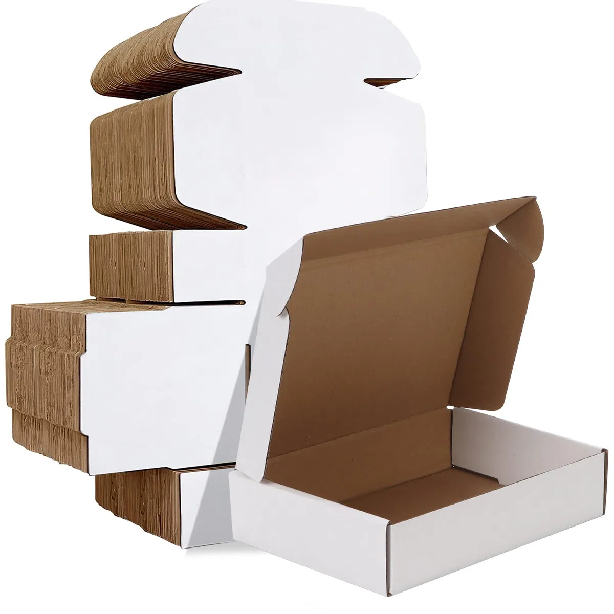 HORLIMER Paquete de 50 Cajas de Carton con Tapa para Envios de Paquete, 22.9 x 15.3 x 5.1cm Cajas Carton Regalo Blanco, Cajas Embalaje para Pequeñas Empresas