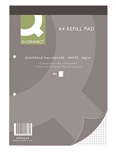 KF02233 - Almohadillas de recambio A4, 5 mm, 10 unidades, tipo bloc de escritura, blocs de papelería/cuadernos, consumibles de oficina, paquete de 10 unidades