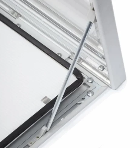Tablón de anuncios exterior con cerradura, A2 (4 x A4, (no perforable), con sellado impermeable para uso en interiores o exteriores