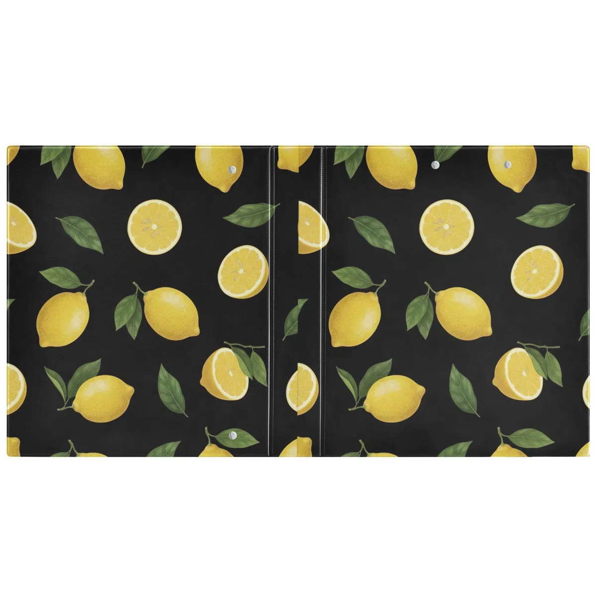 Lemons - Carpeta negra de tres anillos de 1.5 pulgadas, carpeta de anillos en D, paquete de 2 | Con portapapeles y bolsillos, para escuela, universidad, oficina