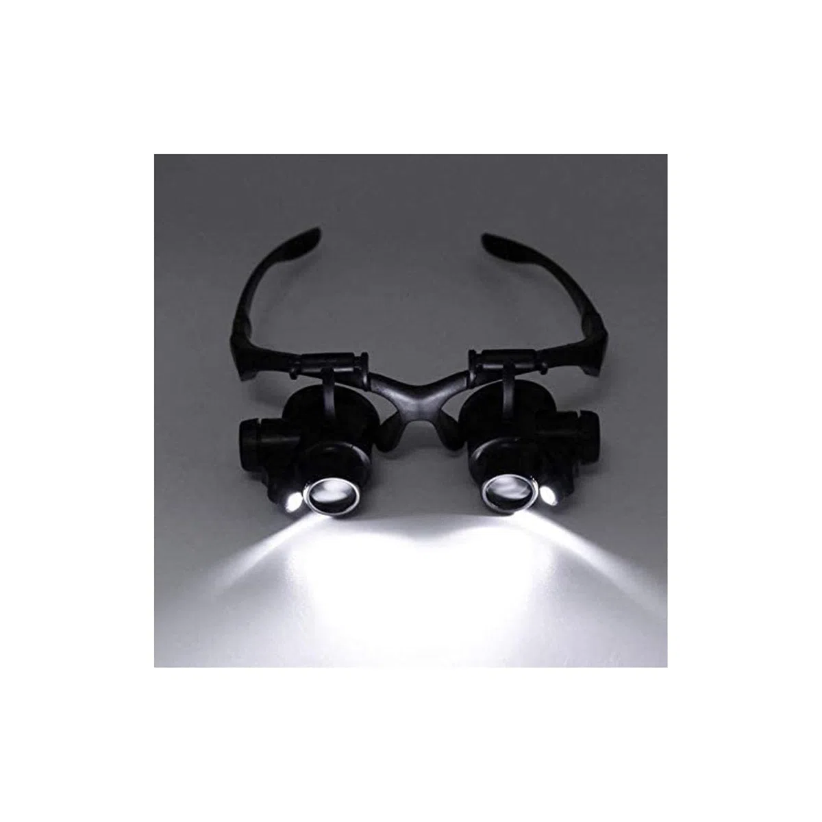 Lupa para Diadema, Lupa iluminada para Montaje en Cabeza, Lupa de reparación para Diadema con luz LED, lupas de joyería de Doble Ojo, 10X 15X 20X 25X, 23 de enero para Pasatiempos, Lectura, Lupa de