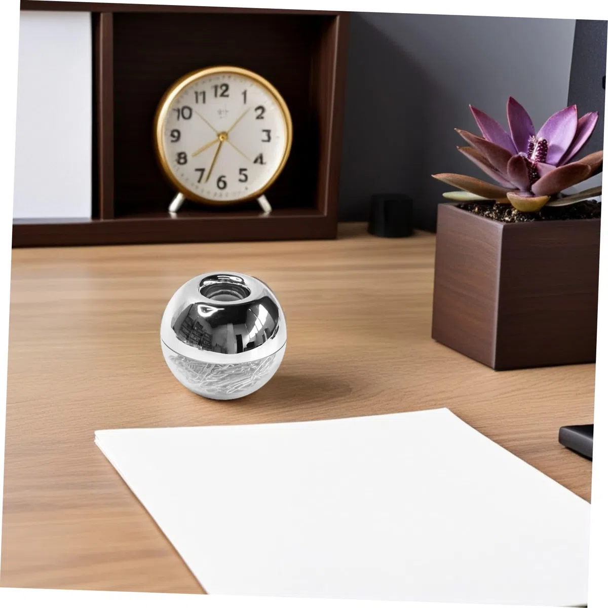 SHINEOFI 2 Clips Metal Multifunción con Caja Magnética Sujetapapeles Decorativos para Oficina y Manualidades Unidades Antideformación para Organización de