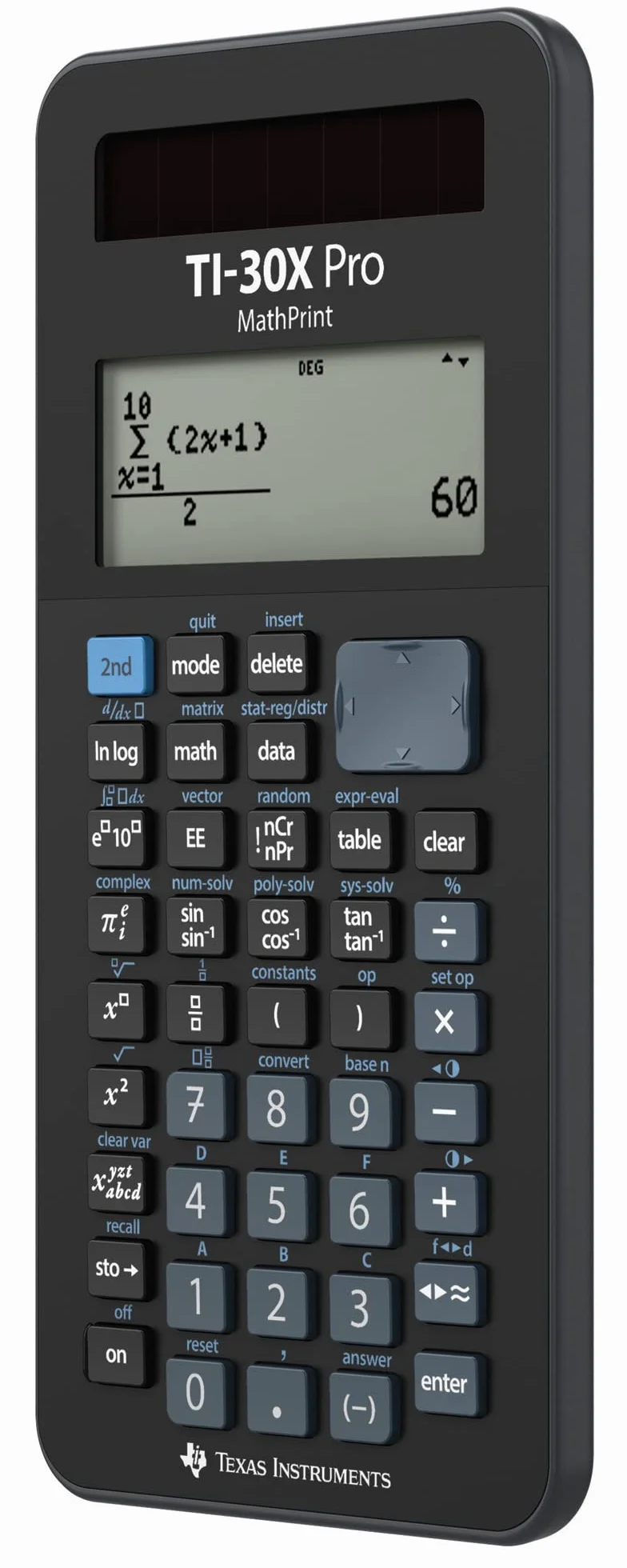Texas Instruments TI-30X Pro Mathprint (FC), Negro