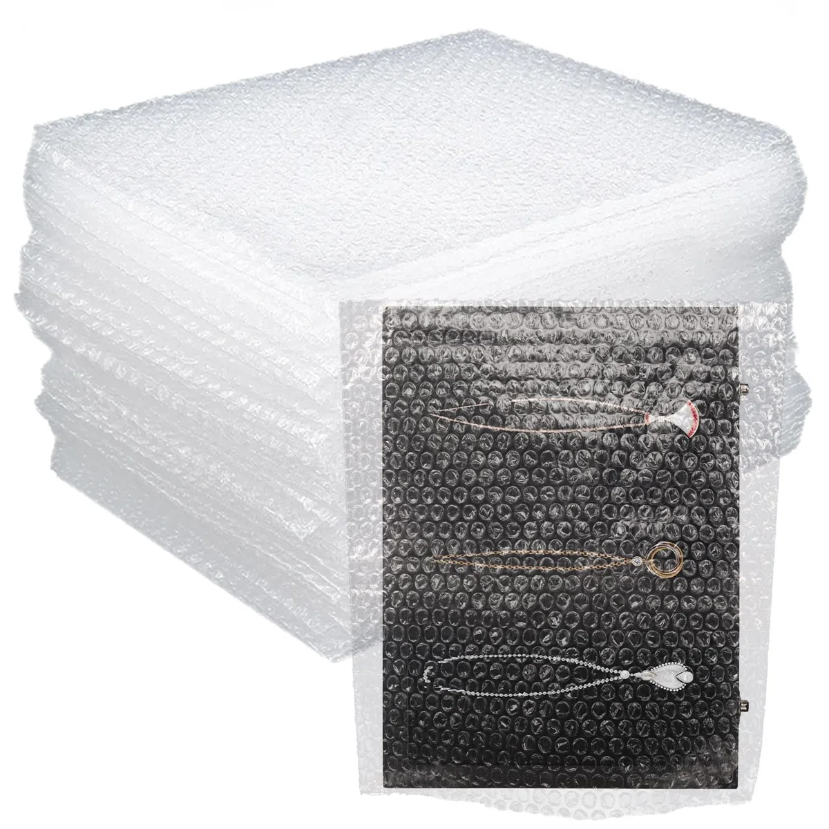 Bolsas de burbujas, 50 bolsas transparentes de burbujas, envoltura acolchada de doble pared para envío, mudanza, almacenamiento y suministros de embalaje, materiales de embalaje protectores, envoltura