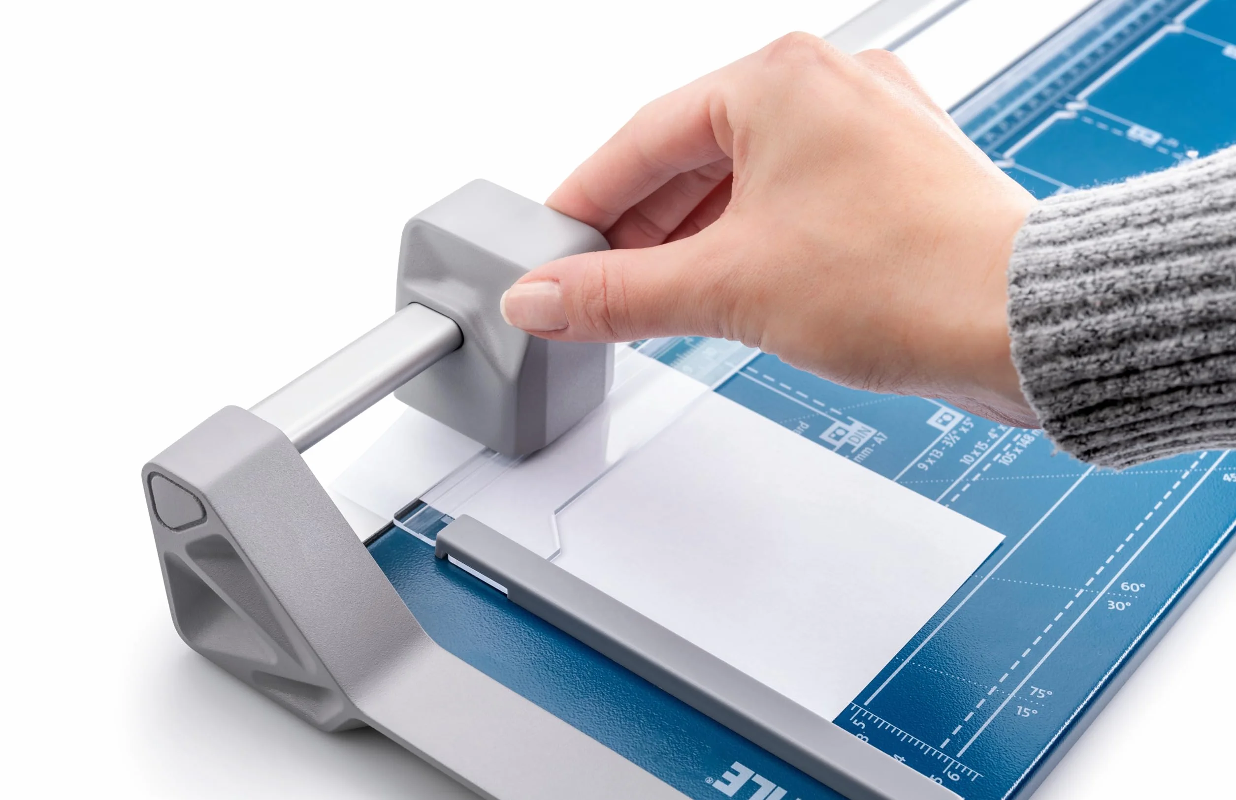 Dahle 507 Craft Creative DIN A4 autoafilable guillotina cortadora de papel con presión automática, azul