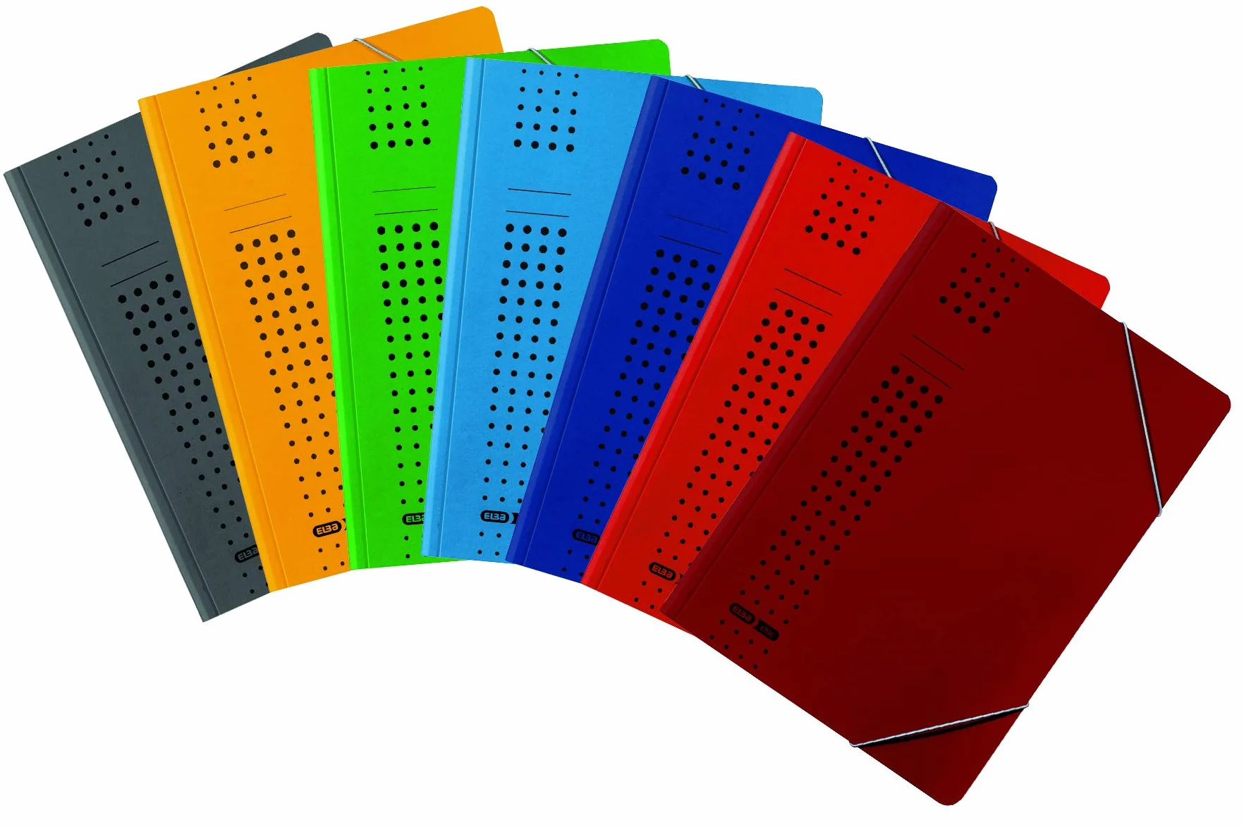 Elba 33470RO - Carpeta con gomas (450 g/m2, cartón reciclado, aproximadamente 150 hojas A4, 25 unidades), color rojo
