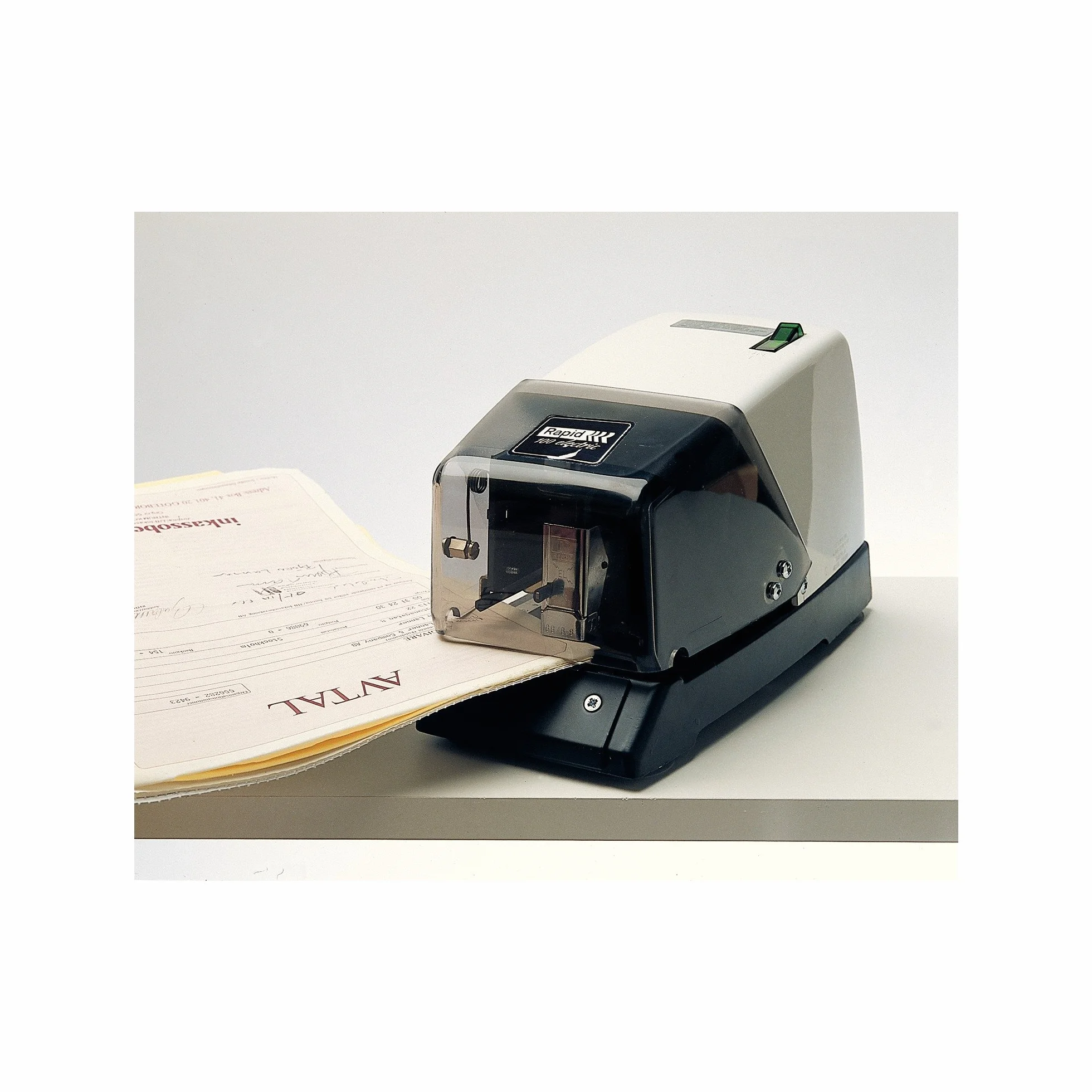 RAPID 10801931 - Grapadora eléctrica modelo 100E (grapa 44/6-8+) color blanco