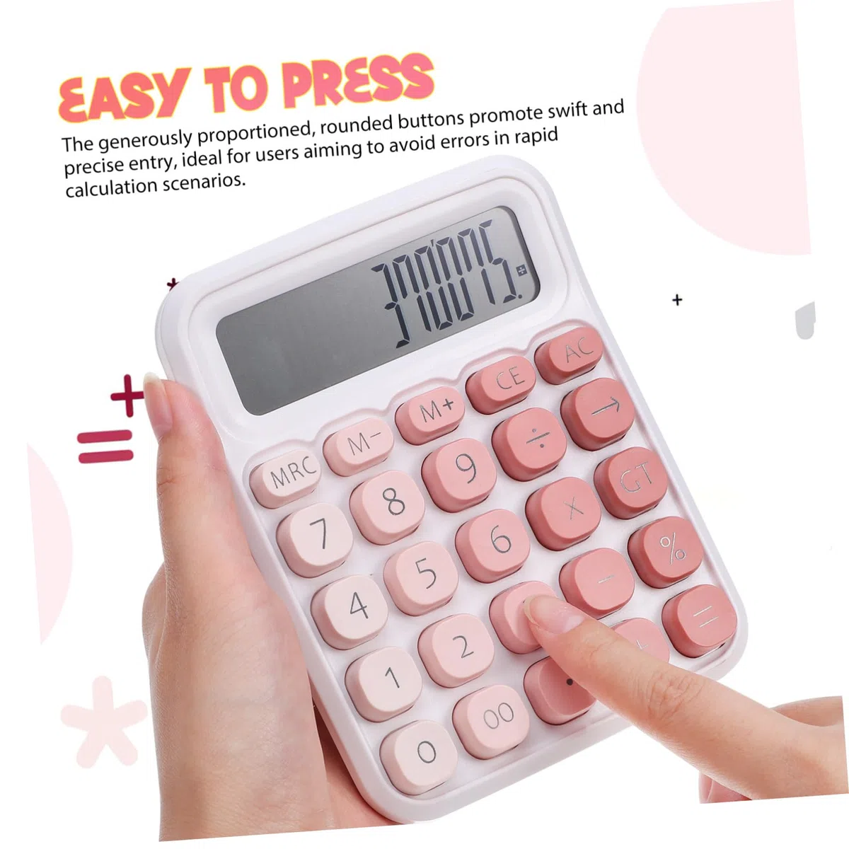 DOITOOL 4 Piezas Calculadora de Botones calculadora de Estudiantes Mostrar a Rosa a de Escritorio pequeña a as de Escritorio el plastico