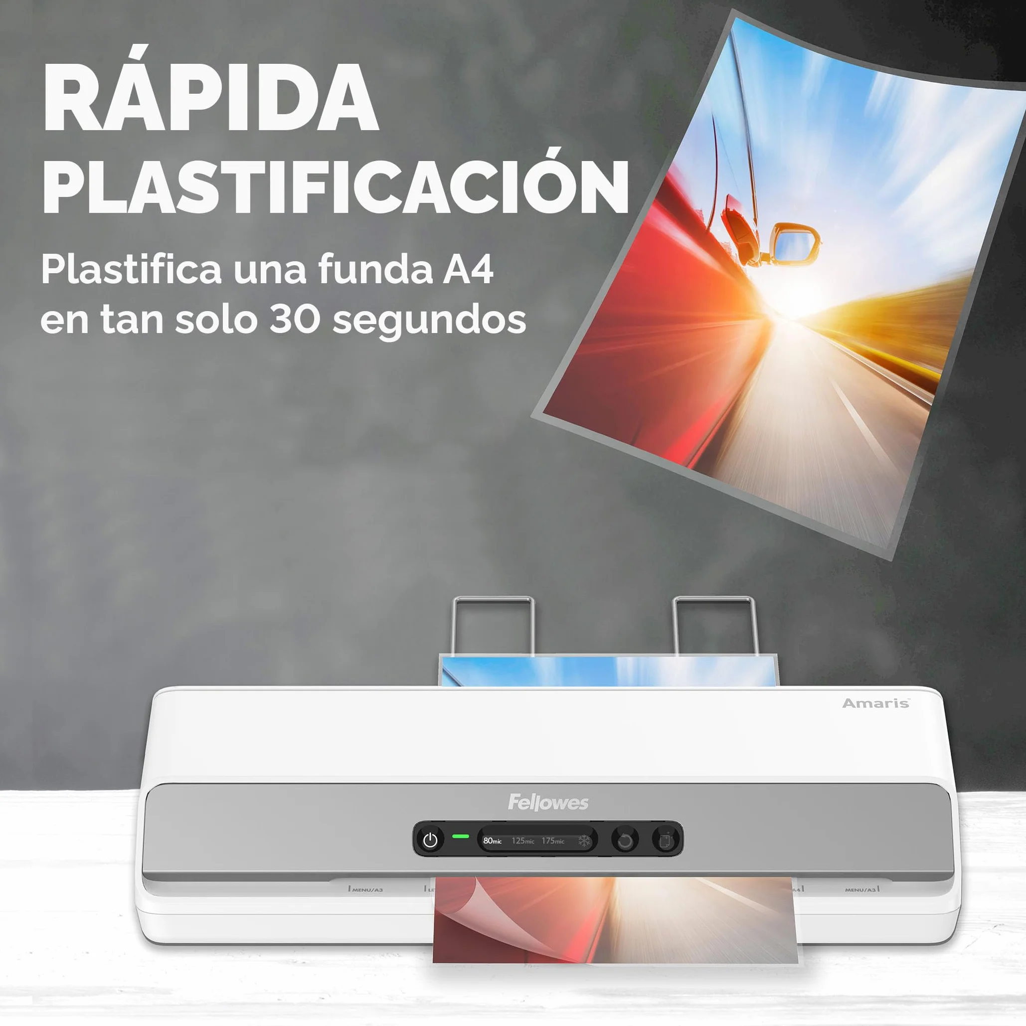 Fellowes Amaris A3 Plastificadora Documentos 80-175 Micras Uso Intensivo 1 Minuto