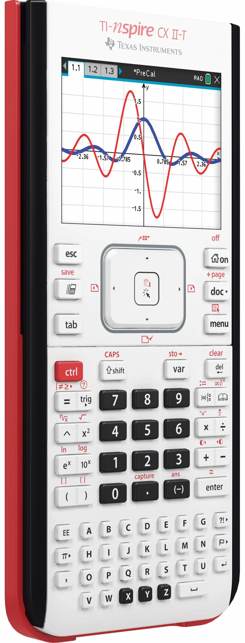 Texas Instruments TI-Nspire CX II-T | Calculadora Gráfica Digital a Color Blanco, E/D/I/NL/P/F, Software