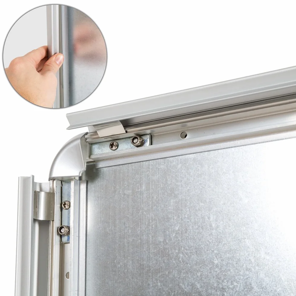 tectake Vitrina Expositora Caballete Doble Cara DIN A1 20 litros Base Sistema Clic Incluye Dos Láminas Protectoras Publicidad Exterior