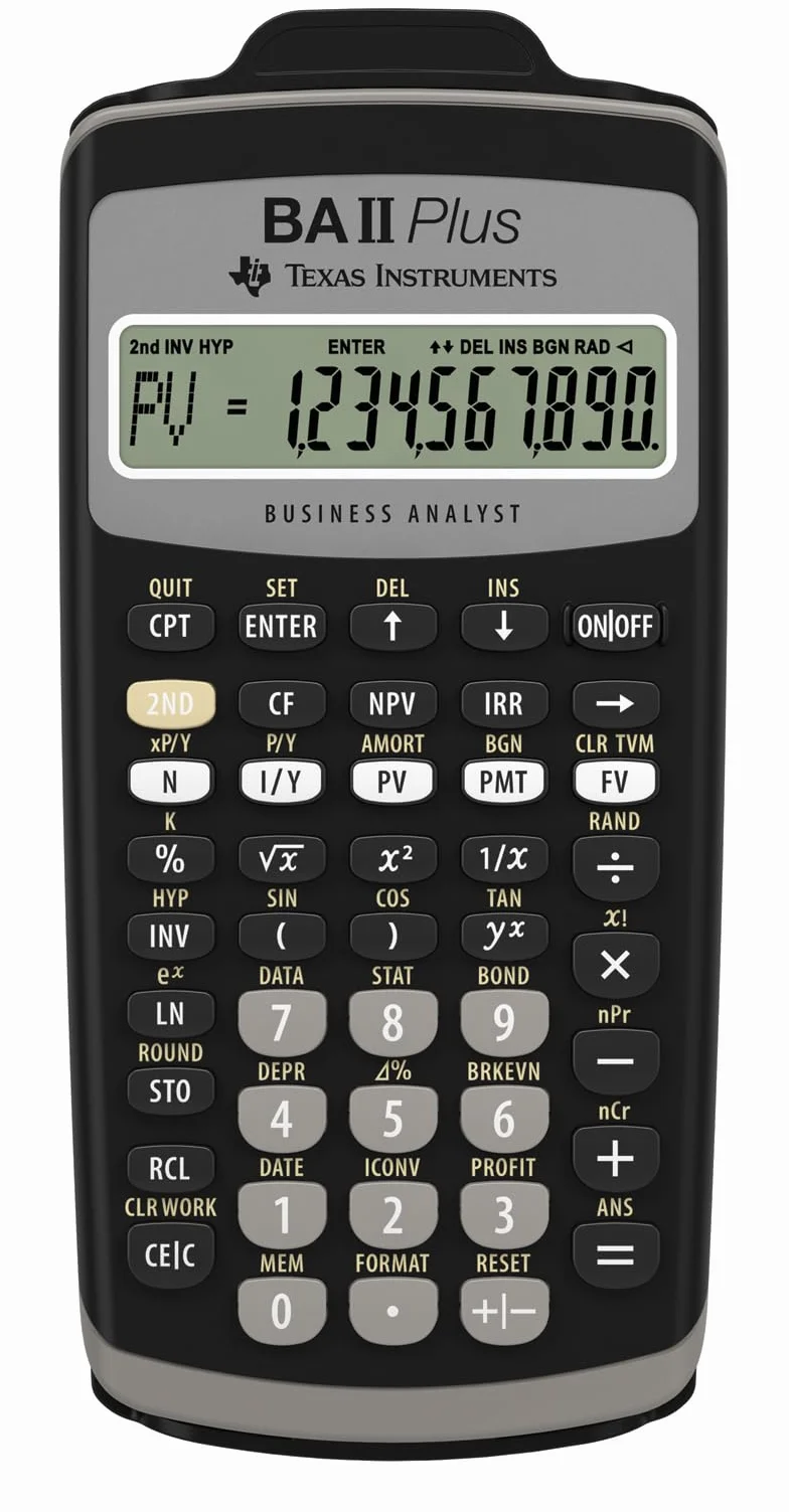 Texas Instruments BAII Plus - Calculadora financiera, Negro