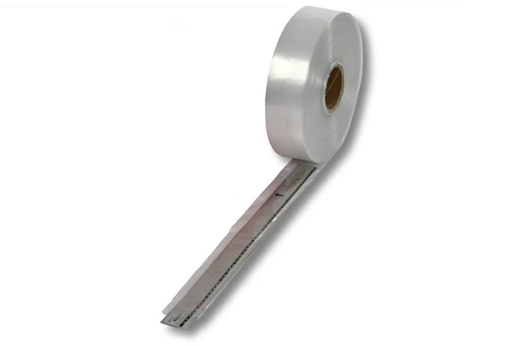 1 rollo de 53 mm de ancho x 600 m de largo, tubo de plástico para embalaje, tubo de plástico sin fin para embalaje, lámina de embalaje, transparente, soldable, apto para alimentos