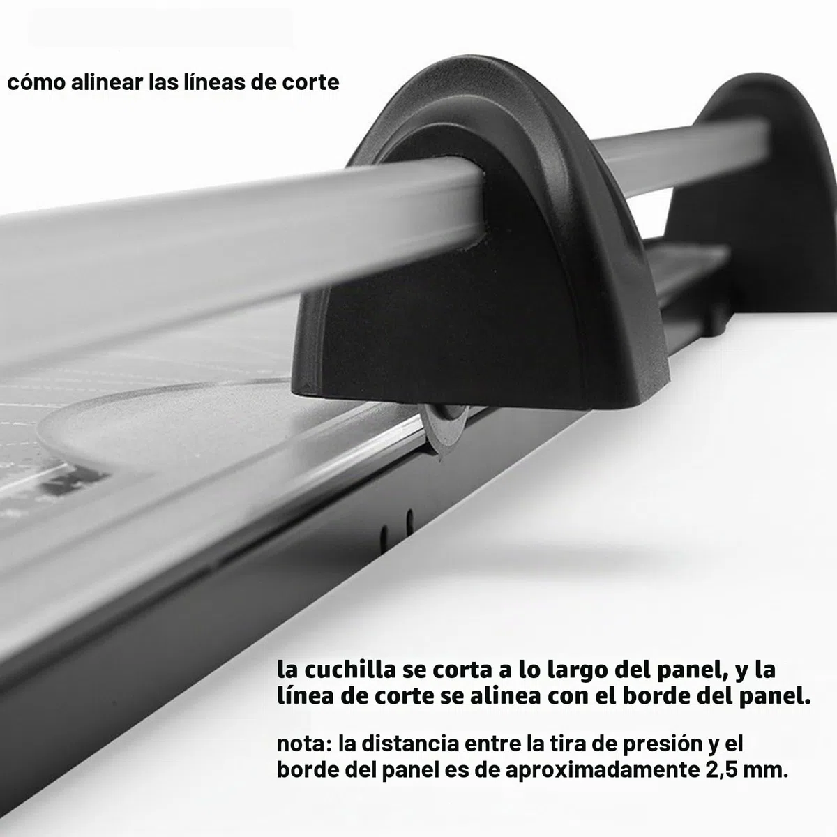 Cortadora de Papel de Alta Resistencia, Guillotina A4/A3/A2, Capacidad de Corte de hasta 10 Hojas, Cabezal de Guillotina Deslizante, Panel metálico Inoxidable(A2)