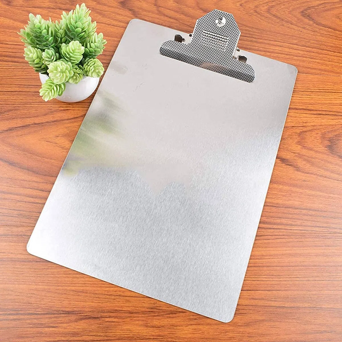 10X Carpeta de Archivos Portapapeles de Metal A4 Tablero de Clip de Acero Inoxidable Organizador Tablero de Carpeta Tablilla de Menú para La Enseñanza de La Escuela La Oficina