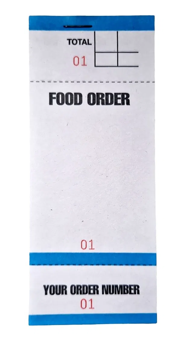 Almohadillas para pedidos de alimentos 100 a libro restaurante para llevar BF84 (100)