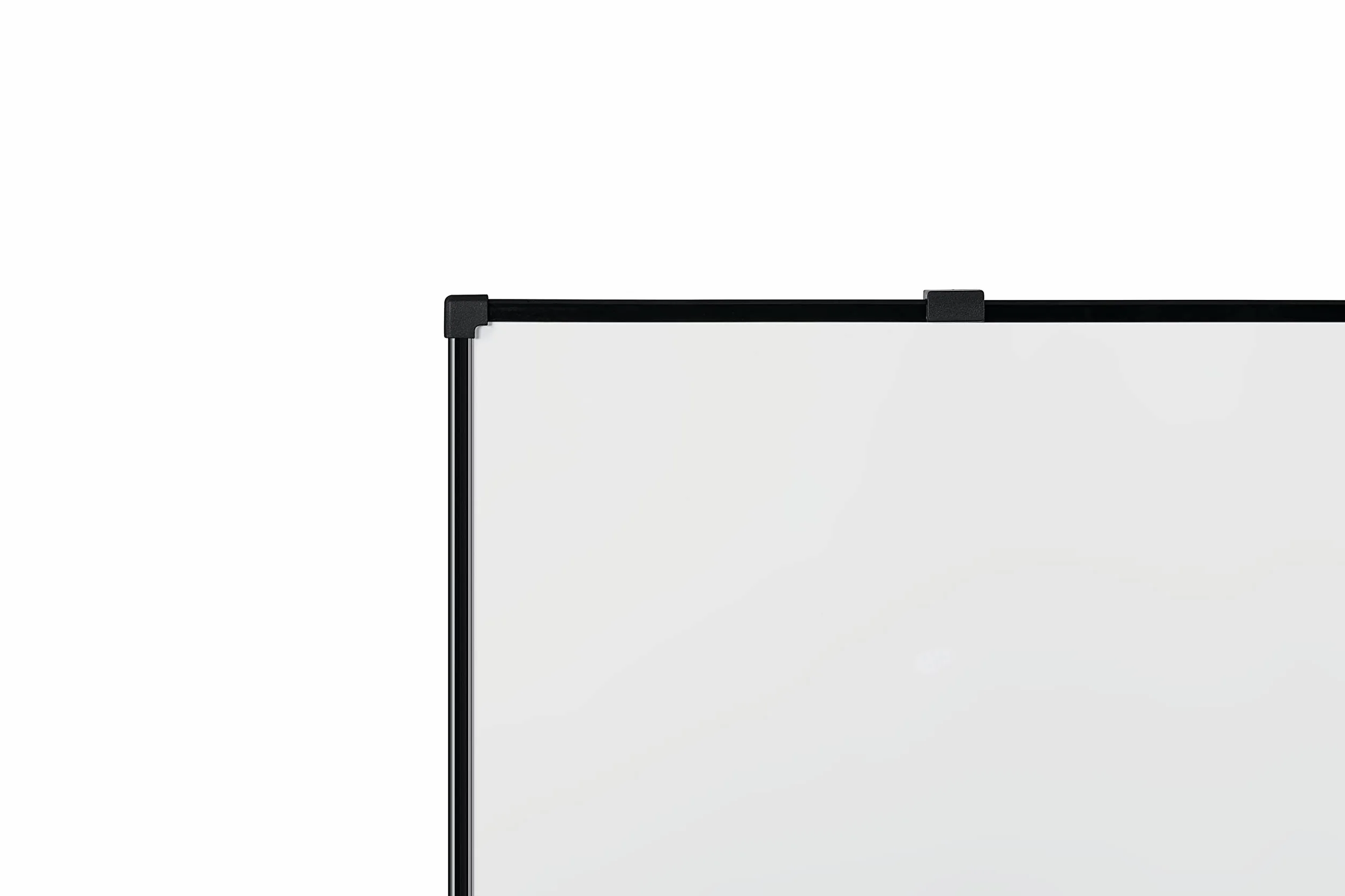 Pizarra Blanca Magnética Economy 120 x 90 cm Superficie de Acero Lacado en Seco Marco Negro