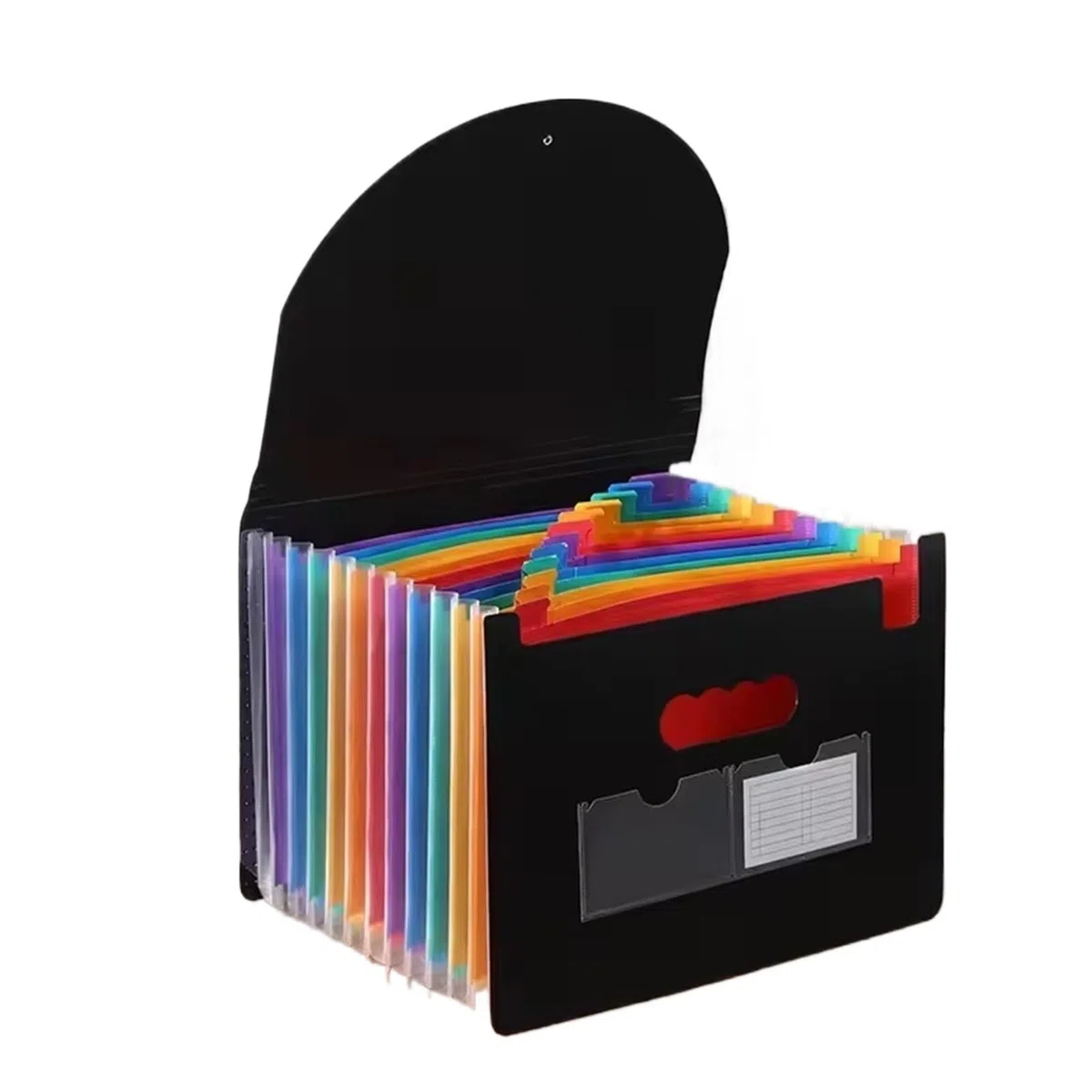 Carpeta expansible, Carpeta de Archivos de acordeón 13/25 Bolsillos Organizador expandible Negro for Almacenamiento de Documentos de Oficina(25 Grids)