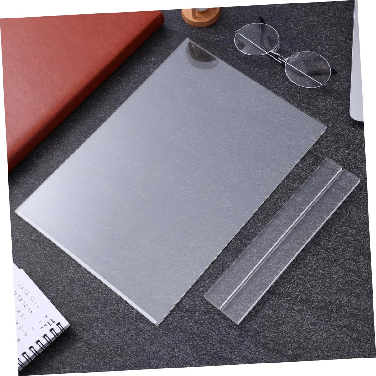 PLAFOPE 3piezas Soportes Transparentes Para Expositores De Mesa Acrílico Alta Uso Frecuente Estable Para Oficina Tienda Restaurante
