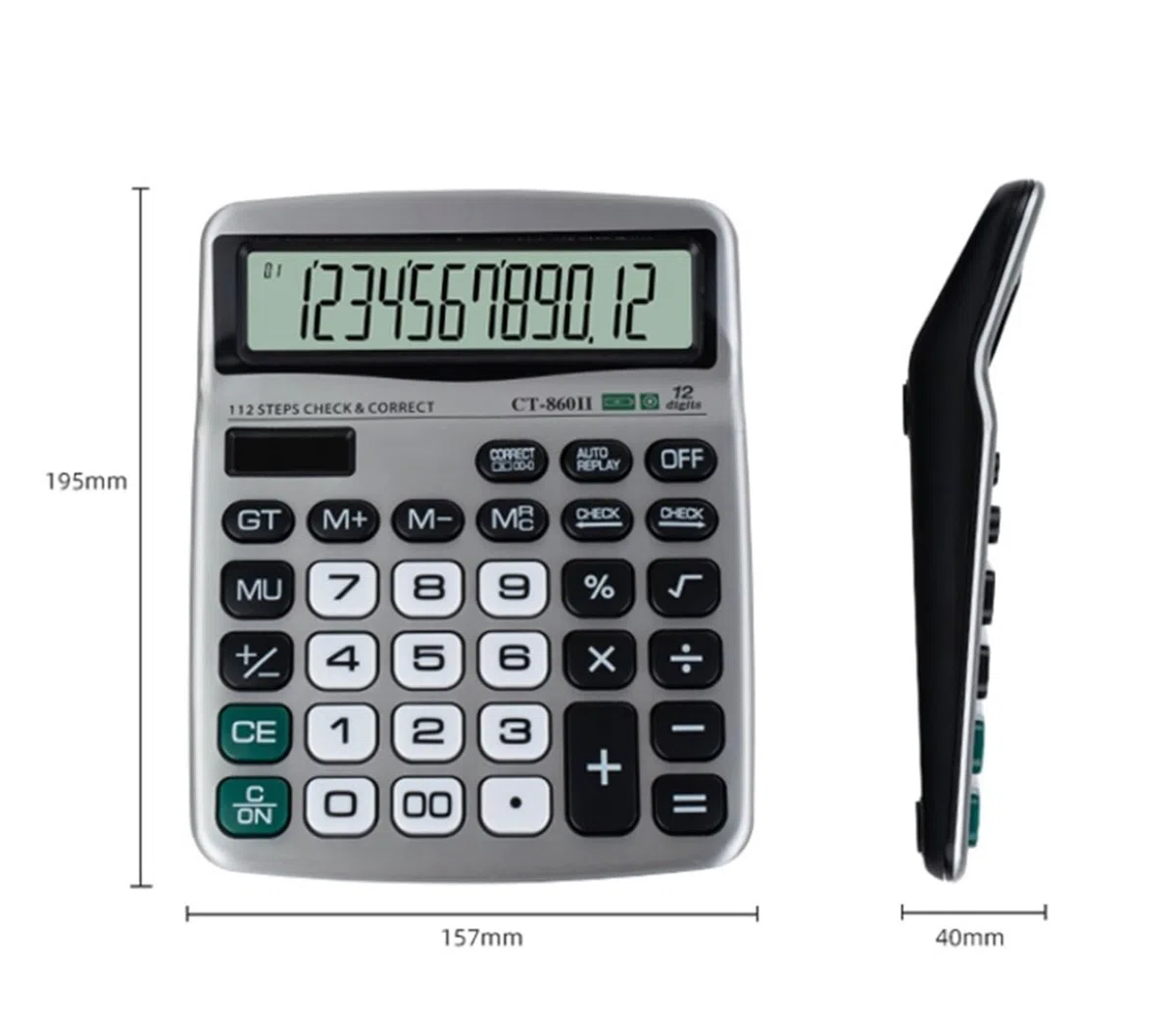Calculadora Calculadora Multifuncional Portátil con Pantalla De 12 Dígitos, Ideal For Oficinas Financieras Escritorio Oficina