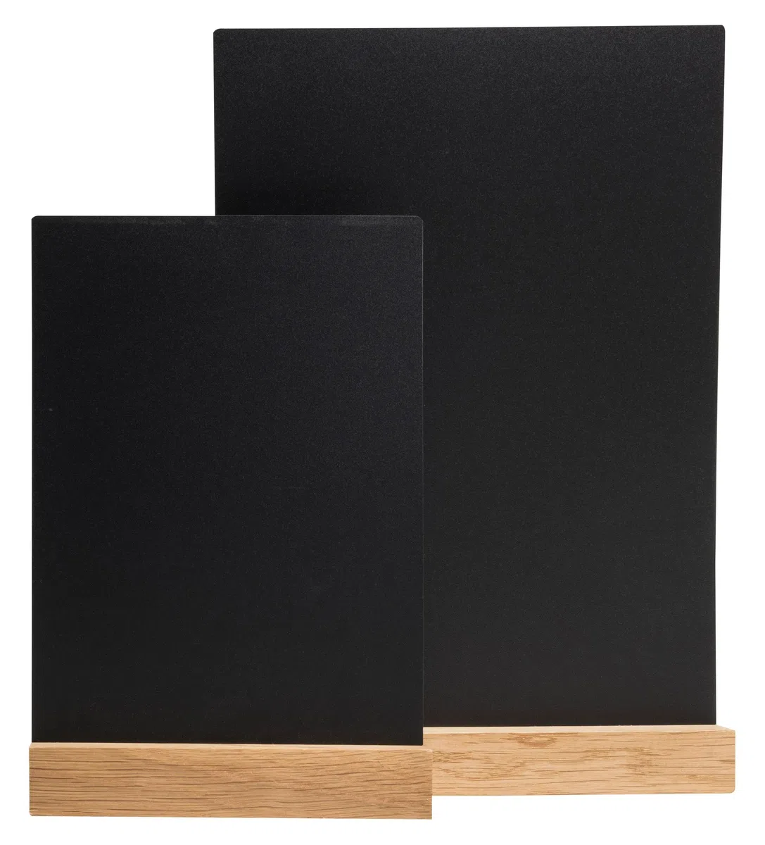 Exacompta - Ref. 85240D - Caja de cartón de 20 soportes de mensaje con base de madera A5, mesa de mesa, pizarra portamenú de doble cara, para café, bar, restaurante, Foodtruck, 14,8 x 5,2 x 21 cm