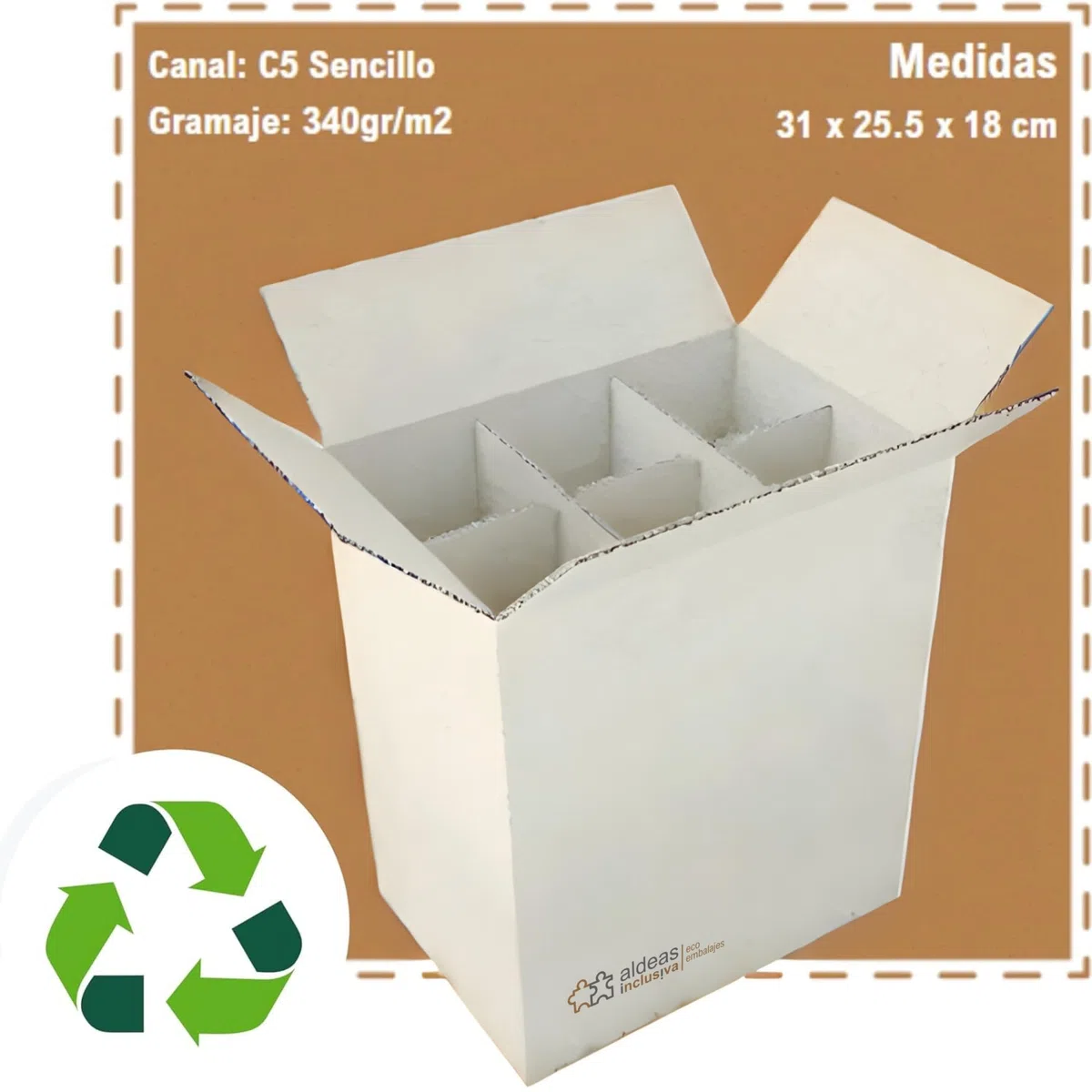 Cajas para Botellas de Vino Envío Seguro · PACKPRO Cartón Corrugado · Pack 10 Uds Separadores 6 Huecos · E-commerce y Mudanzas