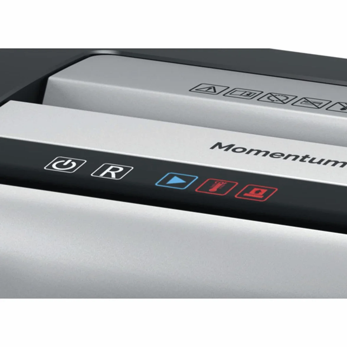 Rexel Momentum X312-SL Slimline 2104574 - Destructora de papel de corte en confeti, destruye 12 hojas simultáneamente, papelera 23 l, negro