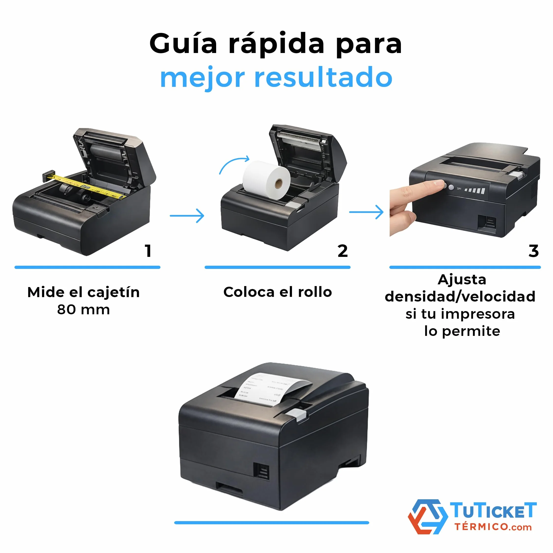 Rollo de Papel Térmico 80x80x12 mm (60 unidades, 10 más de lo habitual) para Impresora Térmica de Ticket, Caja Registradora y demás TPV. Sin Bisphenol A. PEFC. Producto C.E.